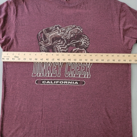 Optima Mens Burgandy Dinky creek Short Sleeve T-Shirt Size XL - Picture 3 of 6